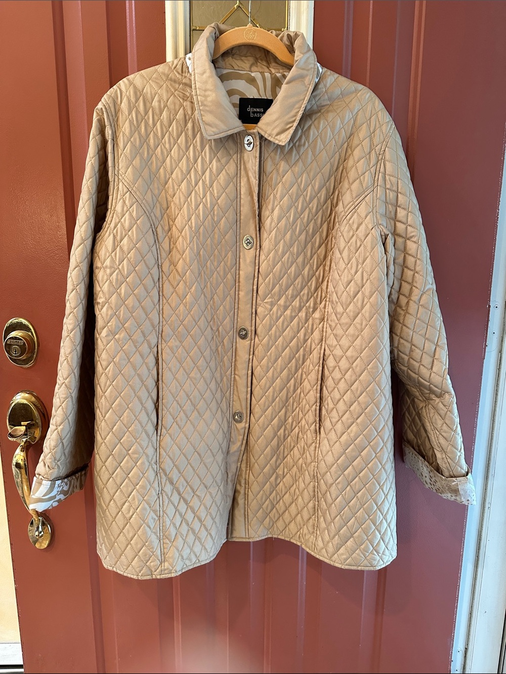 Dennis Basso Quilted Beige Women's Jacket